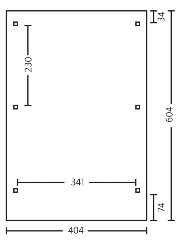 Skan Holz Flachdach-Carport Emsland, Leimholz, 404 x 604 cm, Aluminium-Dachplatten