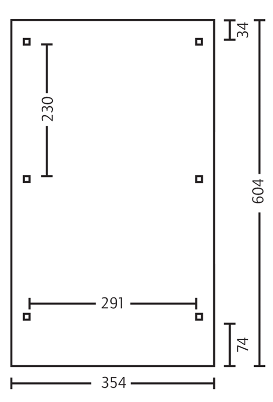 Skan Holz Flachdach-Carport Emsland, Leimholz, 354 x 604 cm, Aluminium-Dachplatten