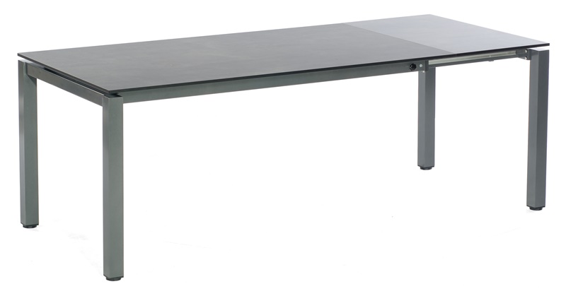 Abbildung zeigt den Tisch mit Tischplatte in beton-dunkel.