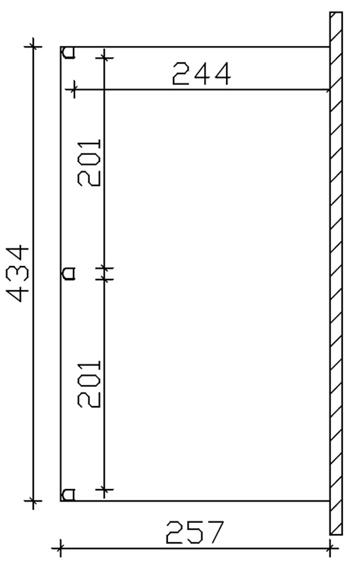 Skan Holz Aluminium-Terrassenüberdachung Garda 434 x 257 cm, weiß, Doppelstegplatten