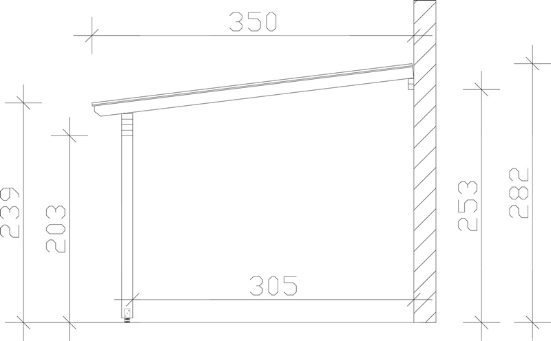 Skanholz_Terrassenueberdachung_Ancona_350_Seitenansicht