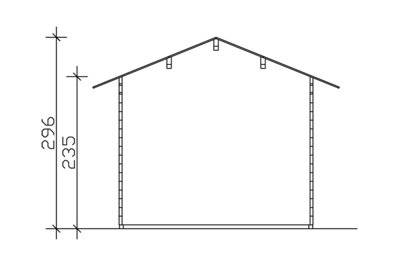 Skan Holz Gartenhaus Lausanne, 450 x 300 cm, 45plus, unbehandelt