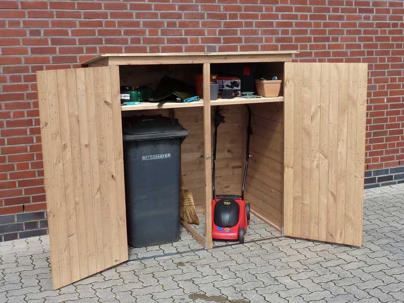 Promadino Mülltonnenschrank 2-türig, natur