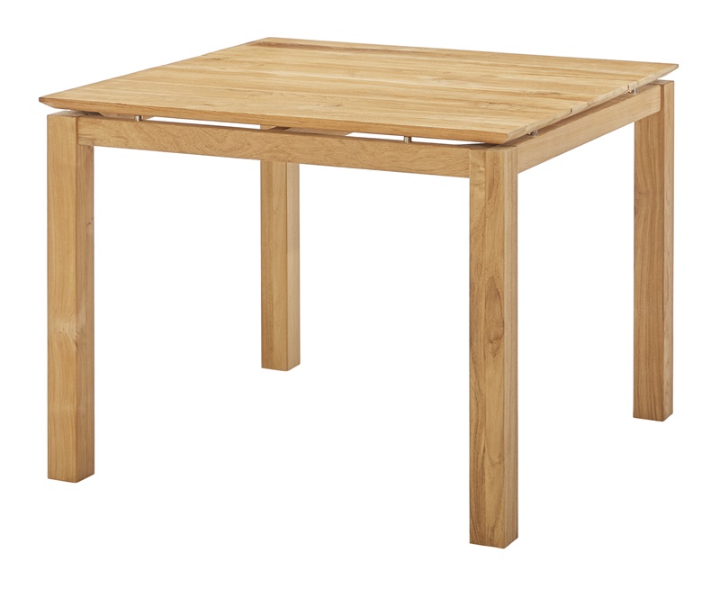 Diamond Garden Tisch San Marino, Premium Teak Natur/3 Planken, Recycled Teak Natur, 100 x 100 cm