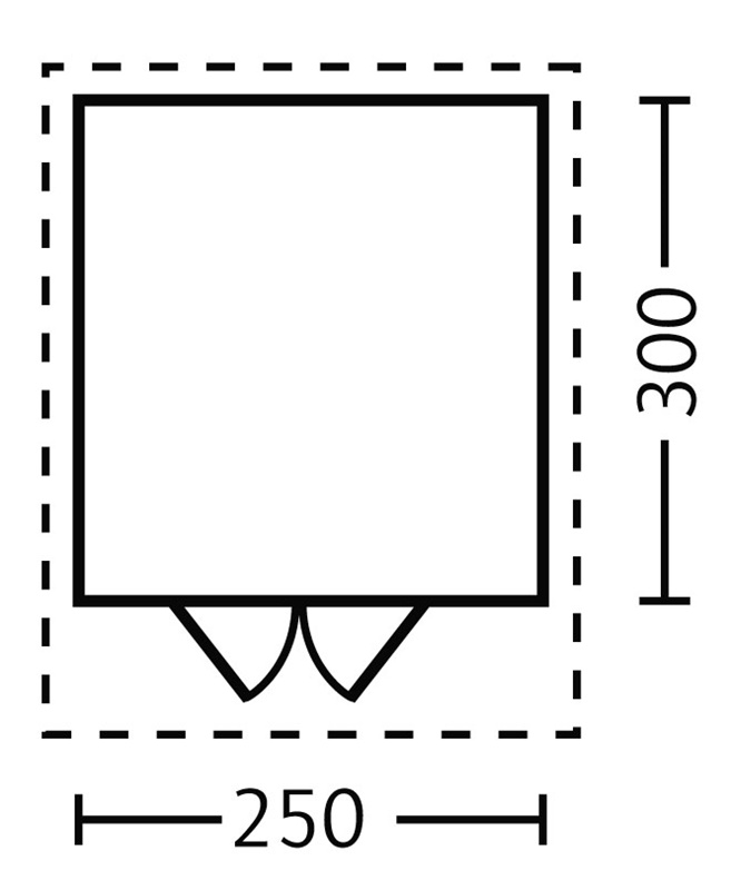 Skan Holz Gartenhaus Hengelo, 250 x 300 cm, 28 mm, schiefergrau