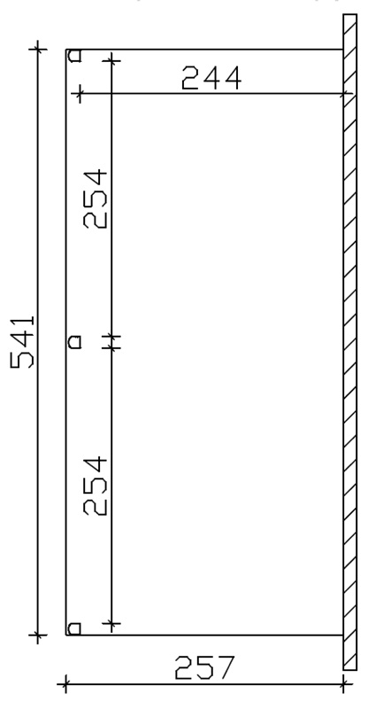 Skan Holz Aluminium-Terrassenüberdachung Garda 541 x 257 cm, weiß, Doppelstegplatten