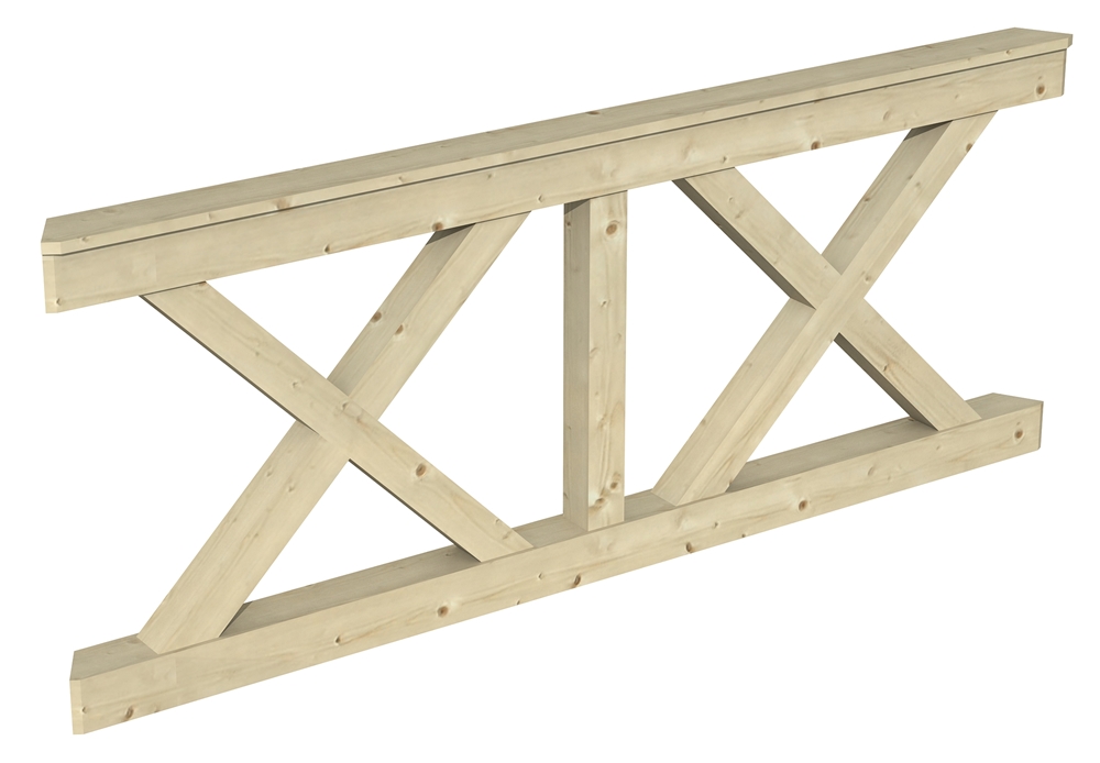 Skanholz_Bruestung_Andreaskreuz_Pavillon_Nice_Groesse_4 Skan Holz Brüstung 210 x 84 cm, Andreaskreuz, für Pavillon Nice Größe 4