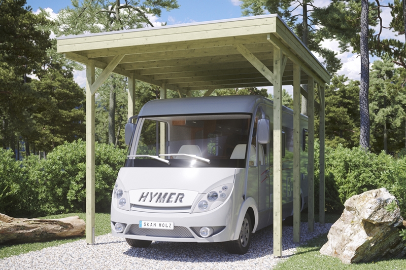 Skan Holz Caravan Carport Friesland, Nadelholz, 397 x 555 cm, imprägniert