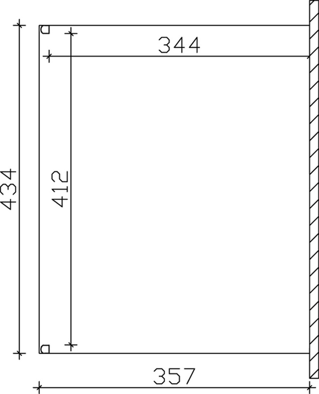 Skan Holz Aluminium-Terrassenüberdachung Modena 434 x 357 cm, anthrazit, Verbund-Sicherheits-Glas