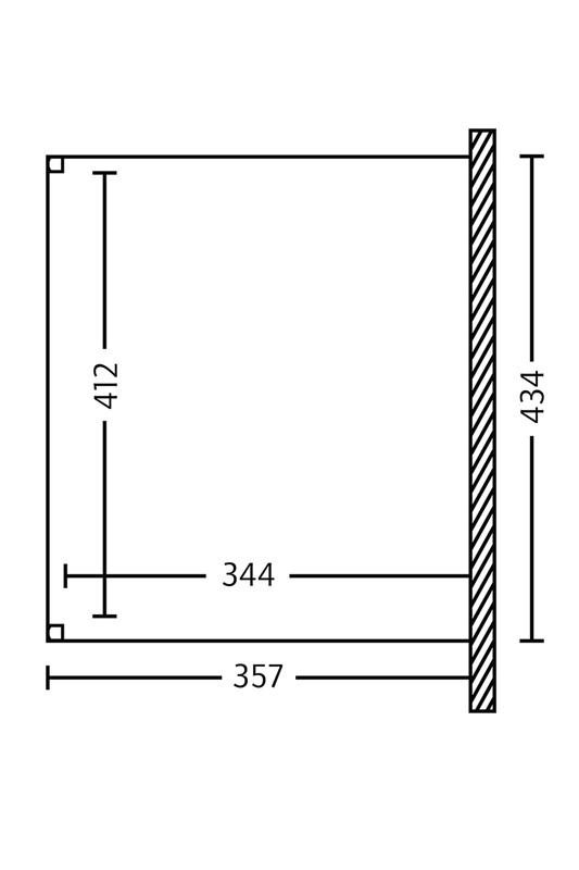 Skan Holz Aluminium-Terrassenüberdachung Genua 434 x 357 cm, anthrazit, Doppelstegplatten