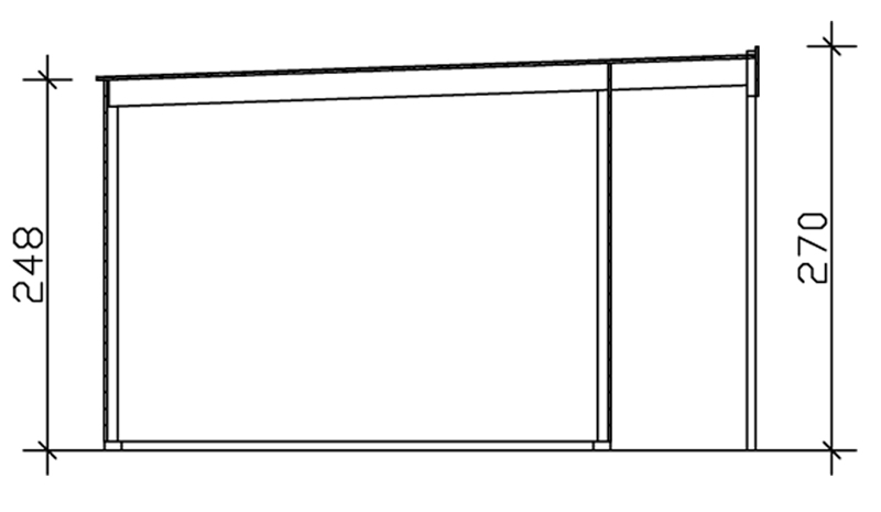 Skan Holz Gartenhaus Tokio 2, 340 x 340 cm, doppelschalig, unbehandelt