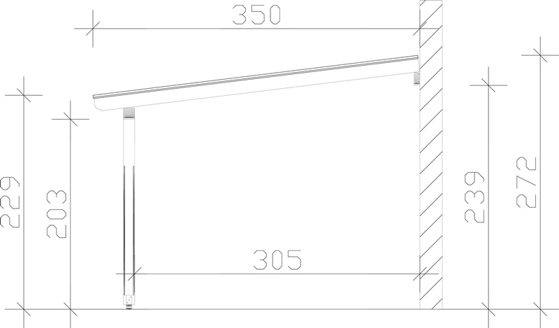 Skanholz_Terrassenueberdachung_Rimini_350_Seitenansicht