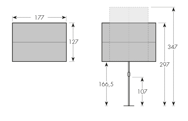 Sonnenschirm / Balkonblende Doppler Active 180 x 130 cm