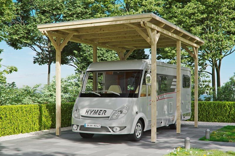 Skan Holz Caravan Carport Emsland, Leimholz, 404 x 604 cm