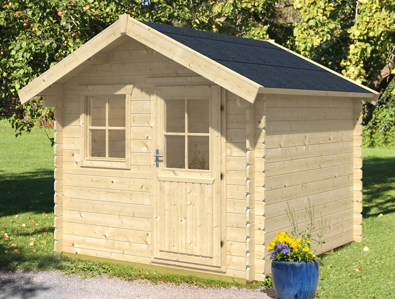 Skanholz_BBH_Porto570eab16580e3 Skan Holz Gartenhaus Porto 2, 250 x 250 cm, 28 mm, unbehandelt