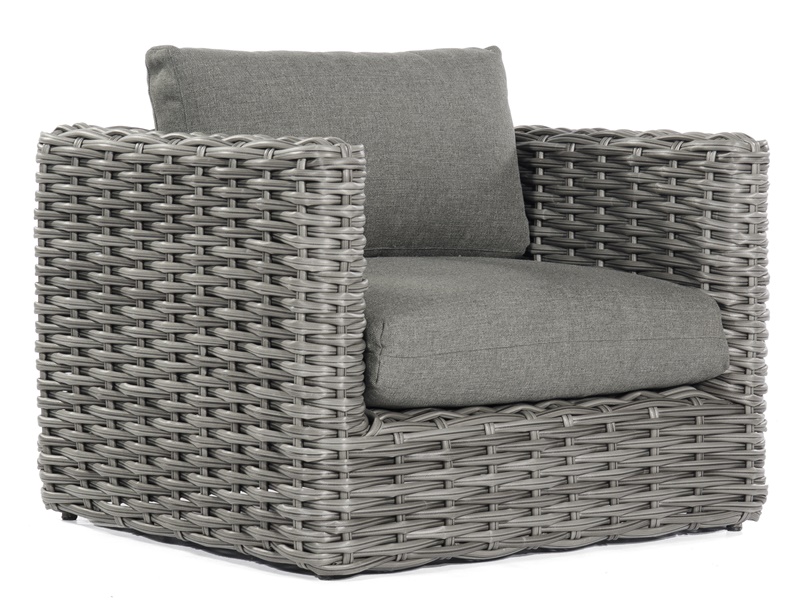 Sonnenpartner Lounge-Sessel Sands, Aluminium / Kunststoffgeflecht charcoal, inkl. Kissen