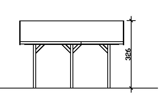 Skan Holz Satteldach-Carport Wallgau 430 x 500 cm, imprägniert