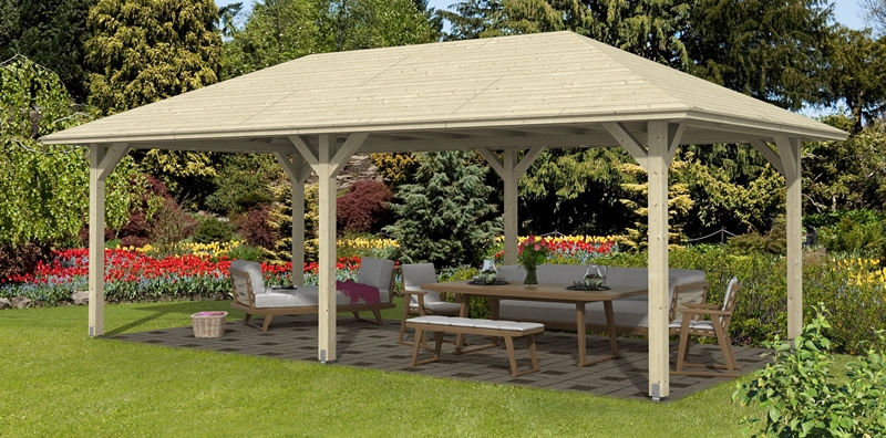 Skanholz_Pavillon_Orleans_Groesse_2zFEzUXcrj1adx Abgebildeter Fußboden, Gartenmöbel und Dekoration nicht im Lieferumfang enthalten.