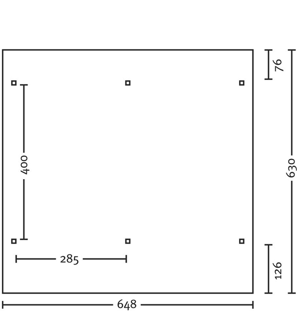 Skan Holz Runddach-Carport Schwaben, Leimholz, 648 x 630 cm