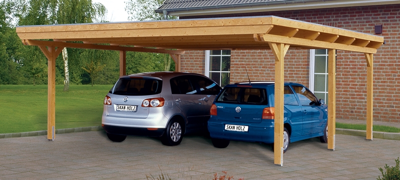 Flachdach Carports