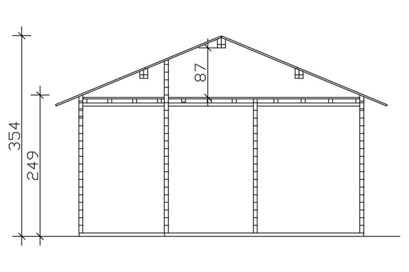 Skan Holz Gartenhaus Ontario, 600 x 500 cm, 45plus, unbehandelt