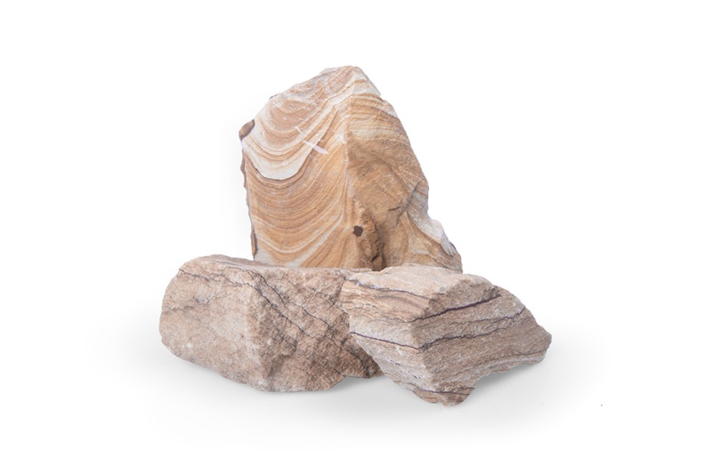 Gabionensteine / Bruchsteine Pinienstein, Körnung 60-120 mm, gelb-beige-braun