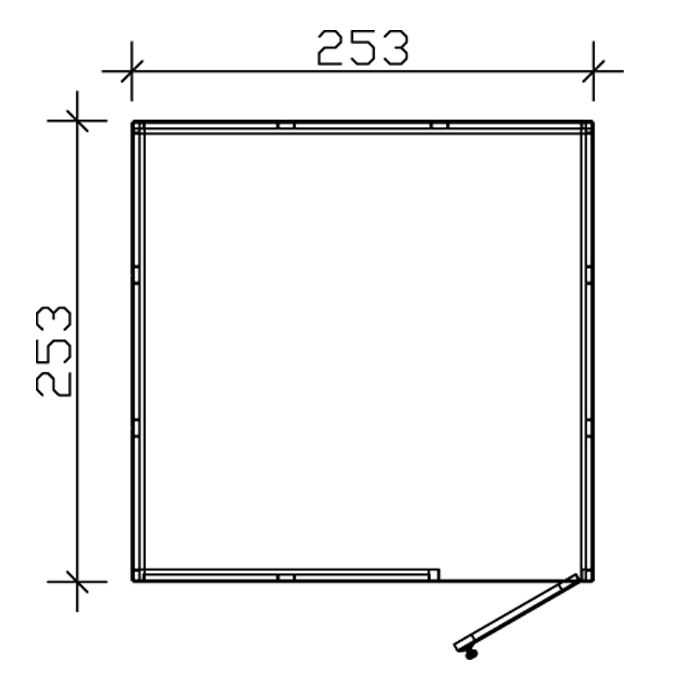 Skan Holz CrossCube-Haus Perth 3, 253 x 253 cm, schiefergrau/telegrau