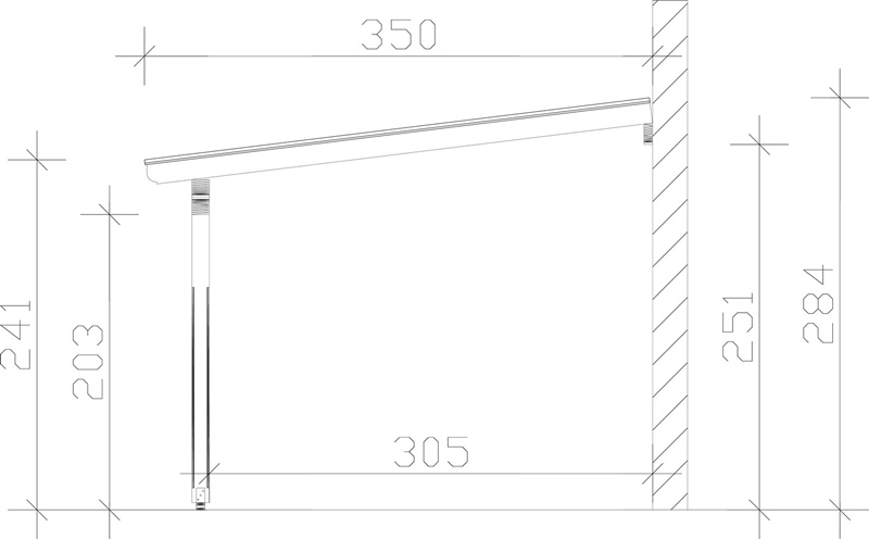 Skan Holz Terrassenüberdachung Ravenna 648 x 350 cm, Douglasie, Doppelstegplatten