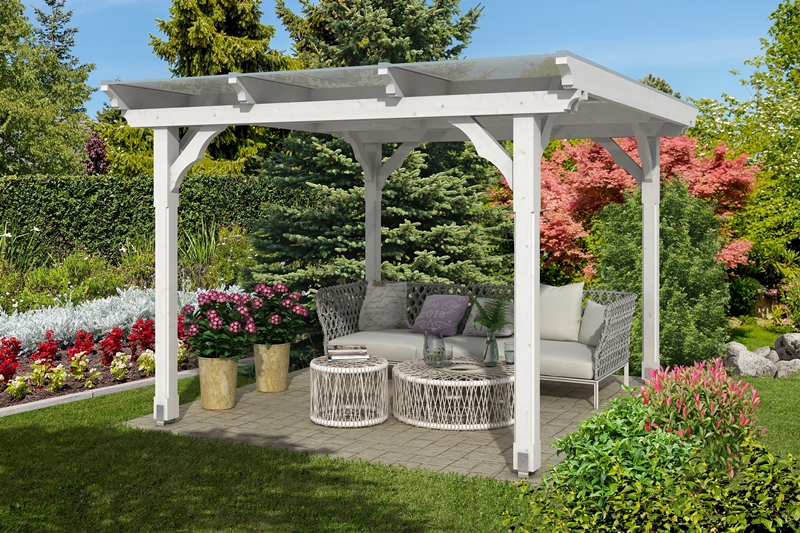 Abgebildeter Fußboden, Gartenmöbel und Dekoration nicht im Lieferumfang enthalten.