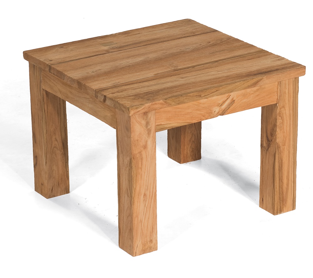 Sonnenpartner Lounge-Beistelltisch Charleston, Old Teak, 60 x 60 cm