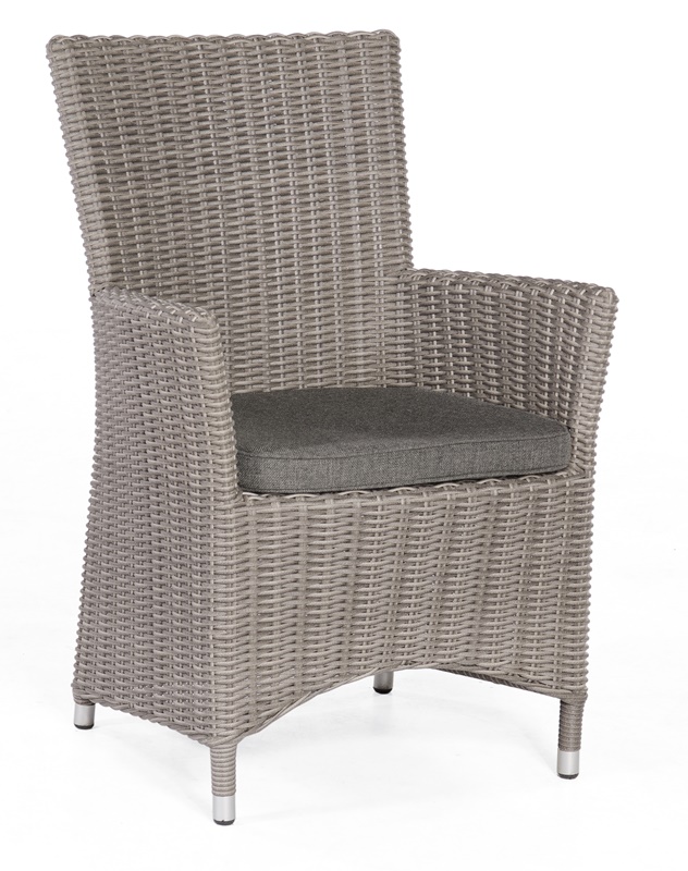 Sonnenpartner Sessel Ikarus, Aluminium / Kunststoffgeflecht stone-grey, inkl. Sitzkissen