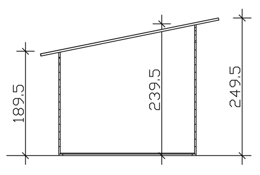 Skan Holz Unterstand Ole, 300 x 250 cm, Nadelholz unbehandelt