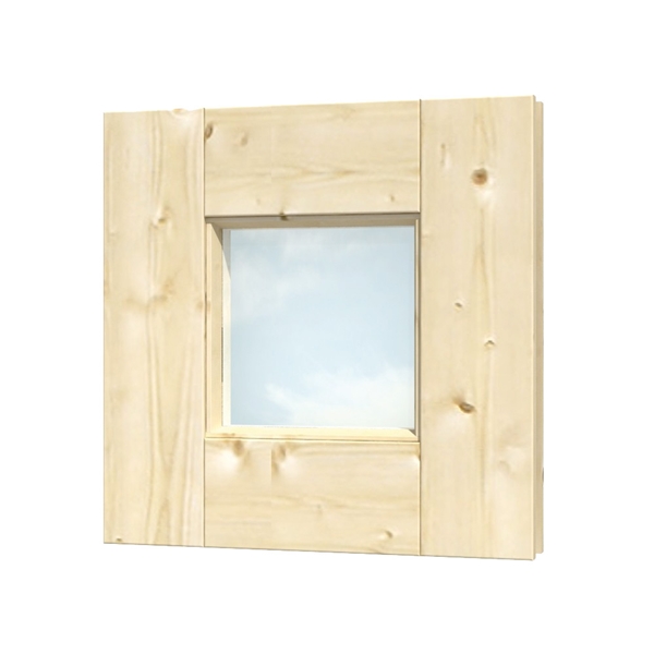 Skan Holz Fensterelement quadratisch 40 x 40 cm