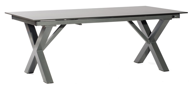 Abbildung zeigt den Tisch mit Tischplatte in beton-dunkel.