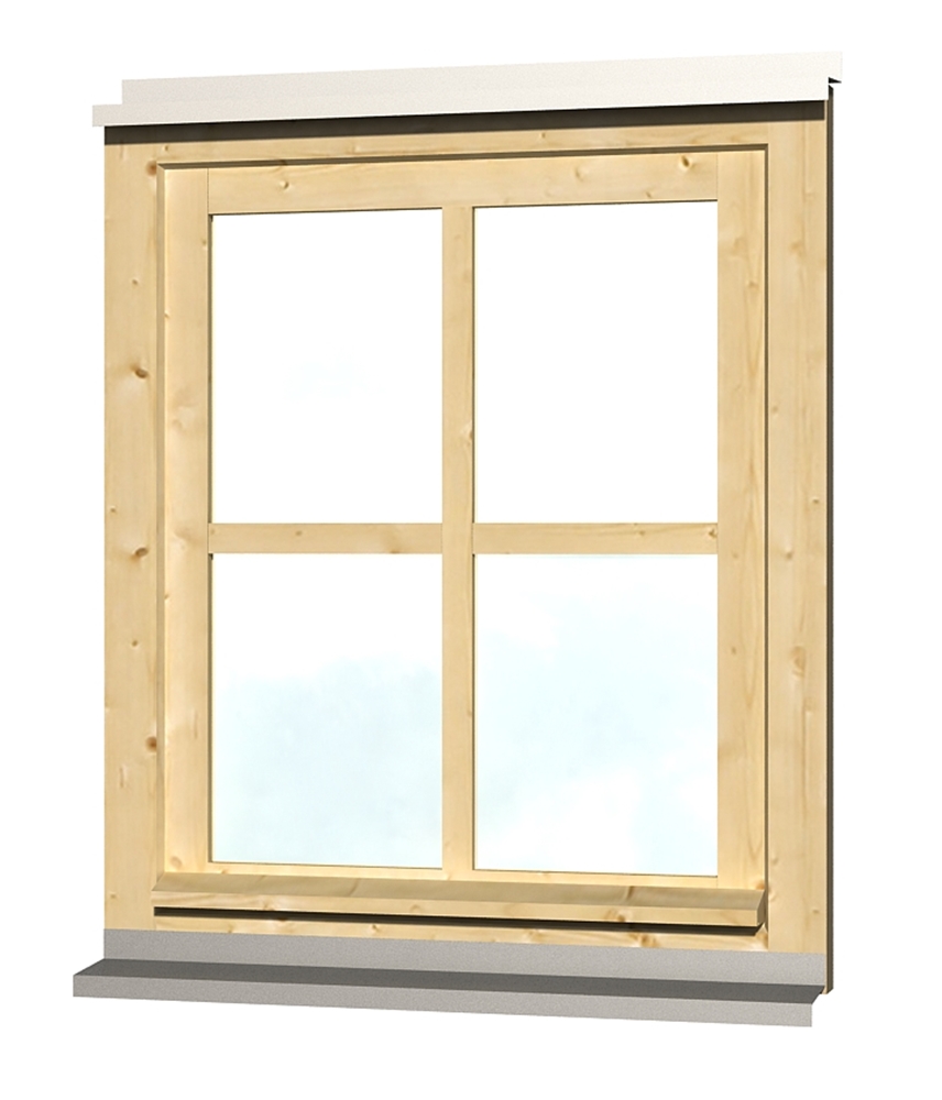 Skan Holz Einzelfenster 69,1 x 82,1 cm, Fichte
