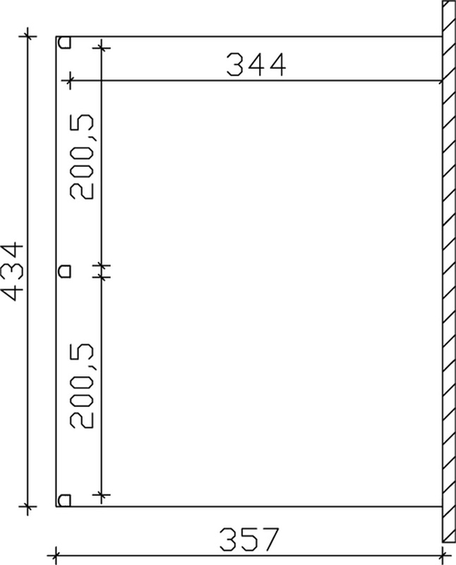 Skan Holz Aluminium-Terrassenüberdachung Monza 434 x 357 cm, weiß, Verbund-Sicherheits-Glas