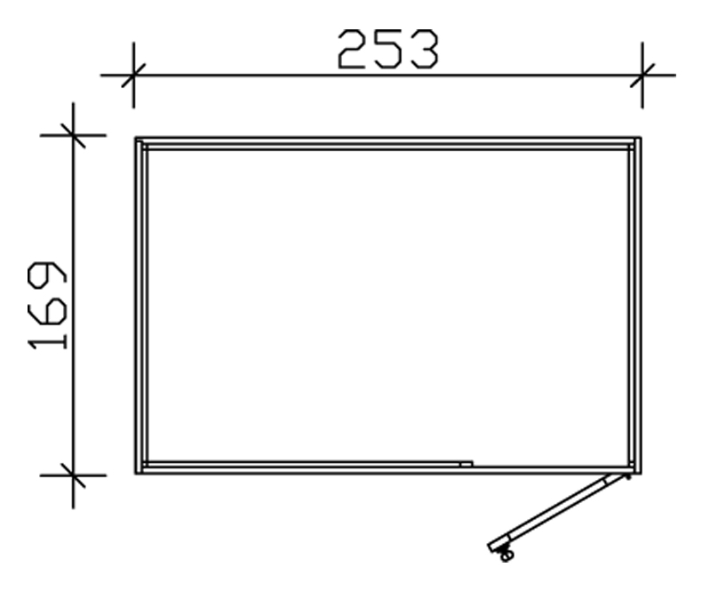 Skan Holz CrossCube-Haus Perth 2, 253 x 169 cm, schiefergrau/telegrau