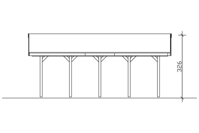 Skan Holz Satteldach-Carport Wallgau 430 x 750 cm, imprägniert