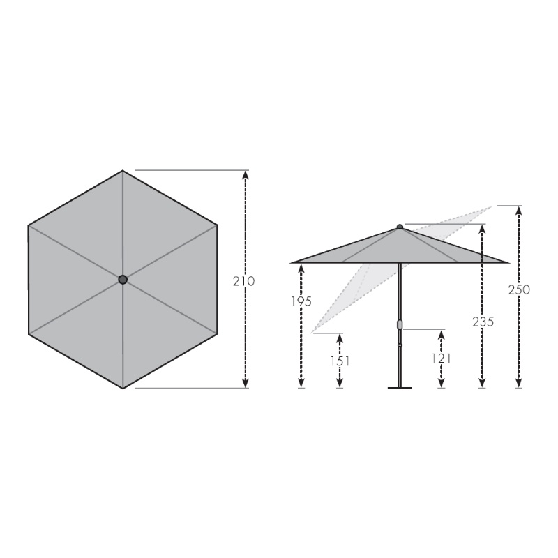 Sonnenschirm Doppler Active Auto Tilt Ø 210 cm