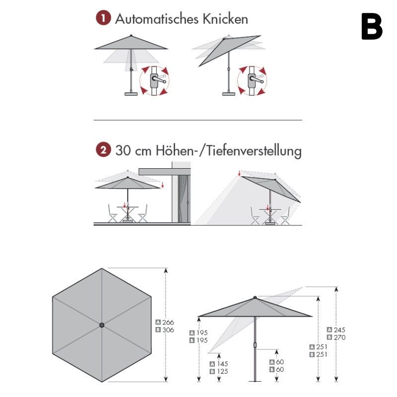 Sonnenschirm Doppler Expert Auto Tilt Ø 320 cm