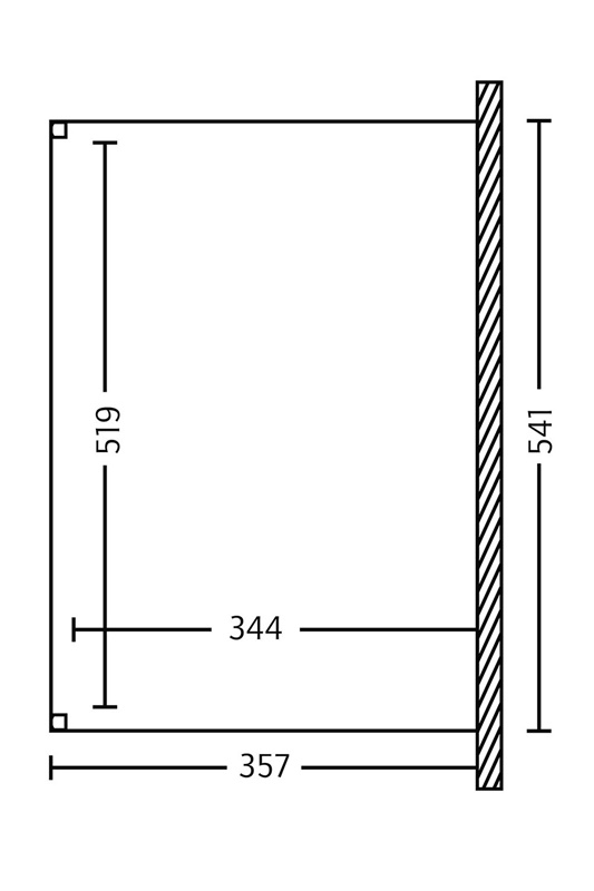 Skan Holz Aluminium-Terrassenüberdachung Genua 541 x 357 cm, weiß, Doppelstegplatten