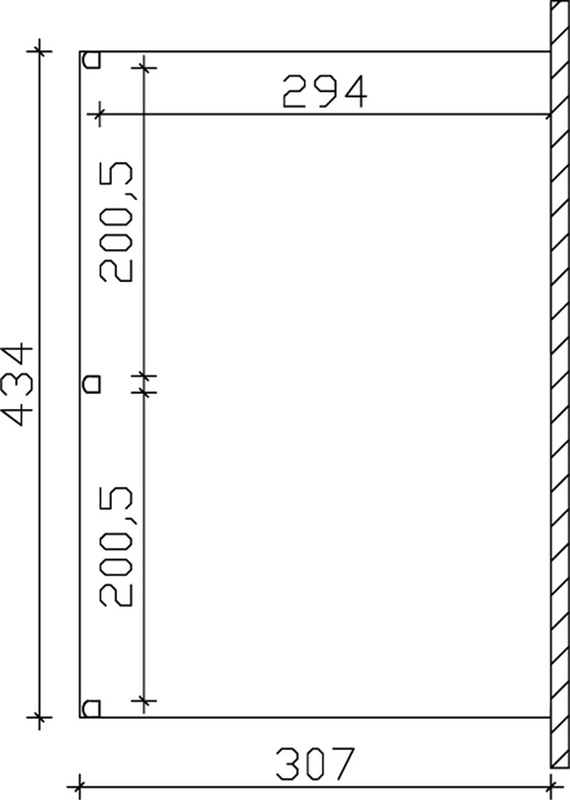 Skan Holz Aluminium-Terrassenüberdachung Monza 434 x 307 cm, weiß, Verbund-Sicherheits-Glas