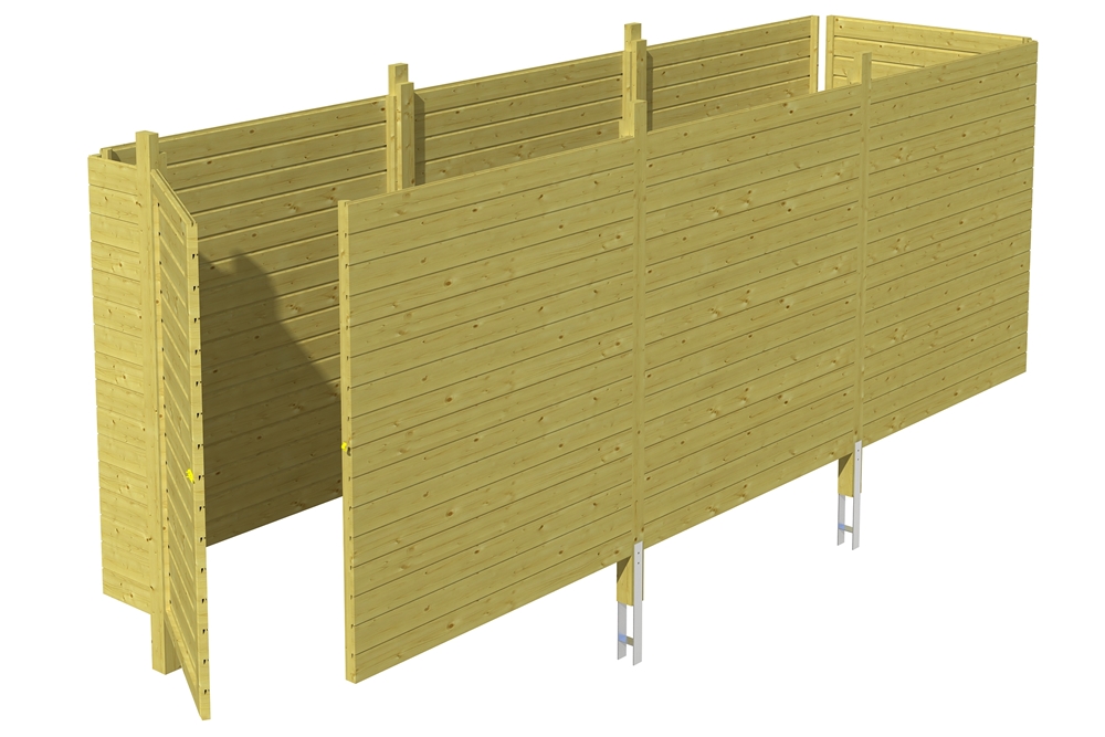 Skan Holz Abstellraum C5, impr. Nadelholz, Profilschalung, 573 x 164 cm