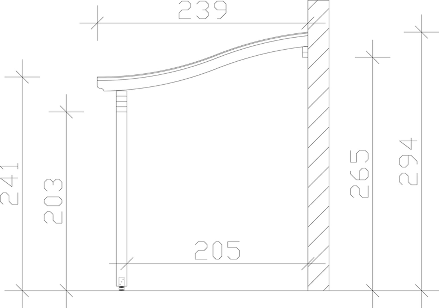 Skan Holz Terrassenüberdachung Verona 648 x 239 cm, Leimholz, Doppelstegplatten