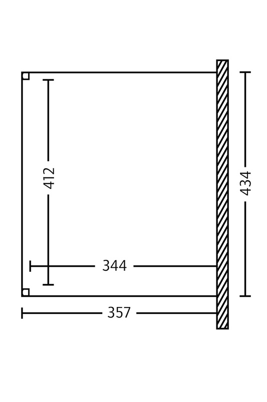 Skan Holz Aluminium-Terrassenüberdachung Genua 434 x 357 cm, weiß, Doppelstegplatten