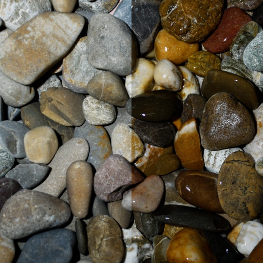 Zierkies / Moräne Grobkies, bunt