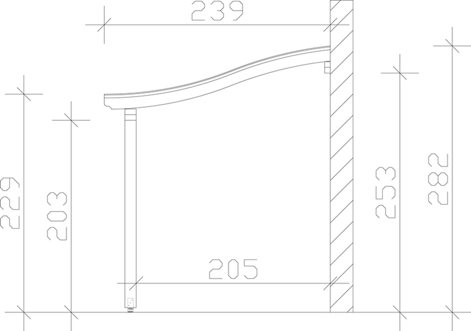 Skan Holz Terrassenüberdachung Venezia 434 x 239 cm, Leimholz, Doppelstegplatten