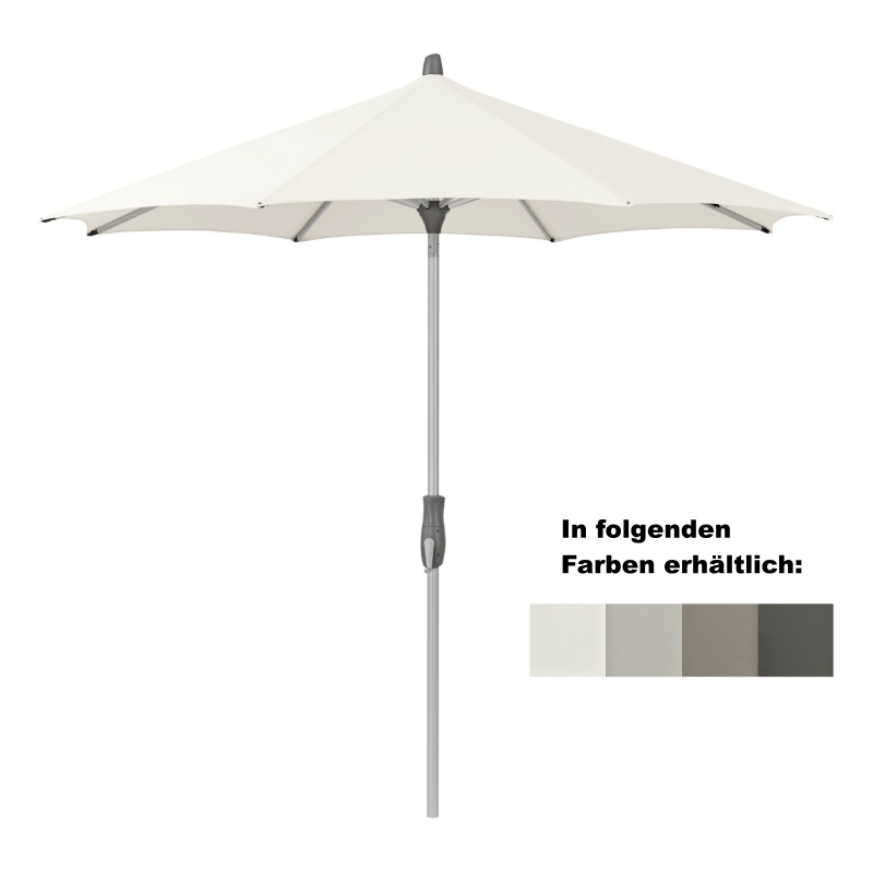 Abbildung zeigt den Schirm in runder Ausführung.