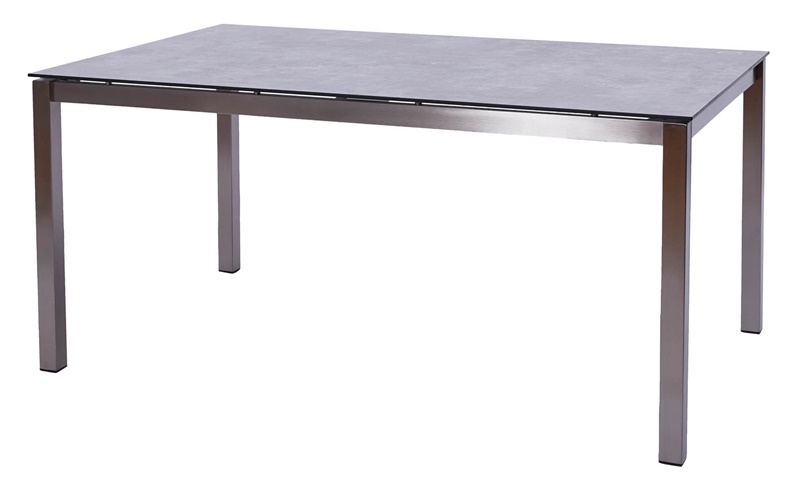 Diamond Garden Tisch San Marino, Edelstahl/Granit hell, 158 x 98 cm