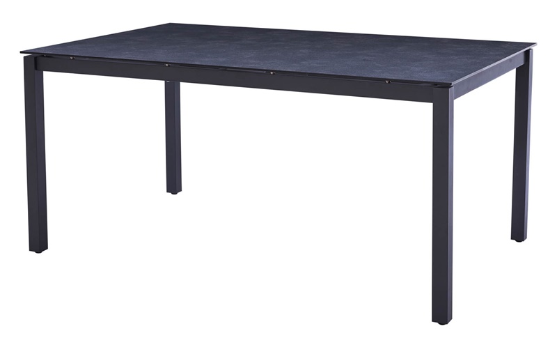 Diamond Garden Tisch San Marino, Edelstahl dunkelgrau/Granit dunkel, 158 x 98 cm
